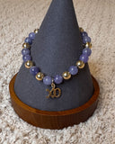 Purple Tanzanite With Gold Balls