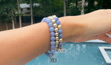 Purple Tanzanite With Diamond and Gold Balls