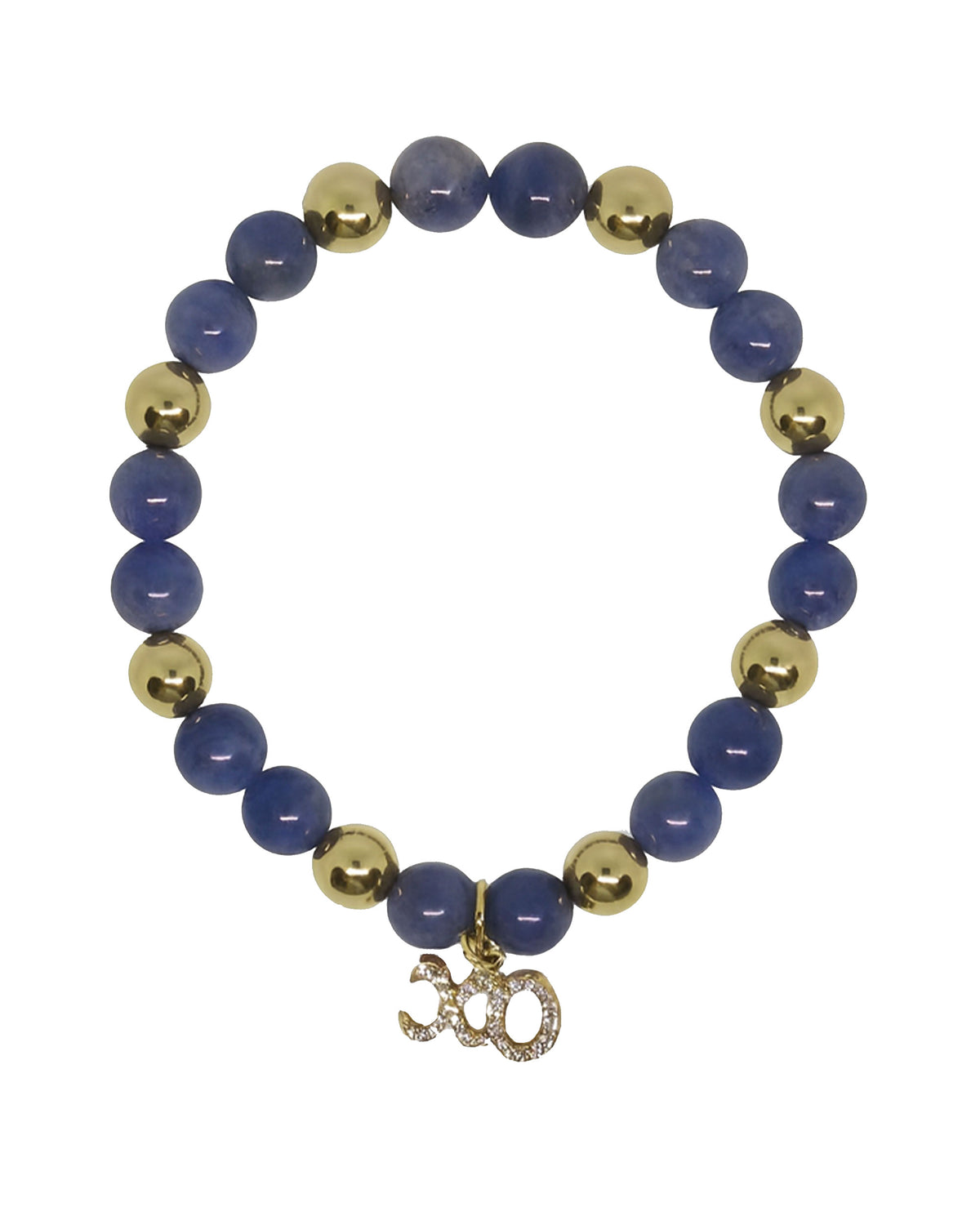 Purple Tanzanite With Diamond and Gold Balls