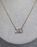 XO Necklace in 14K Gold with Natural Diamonds